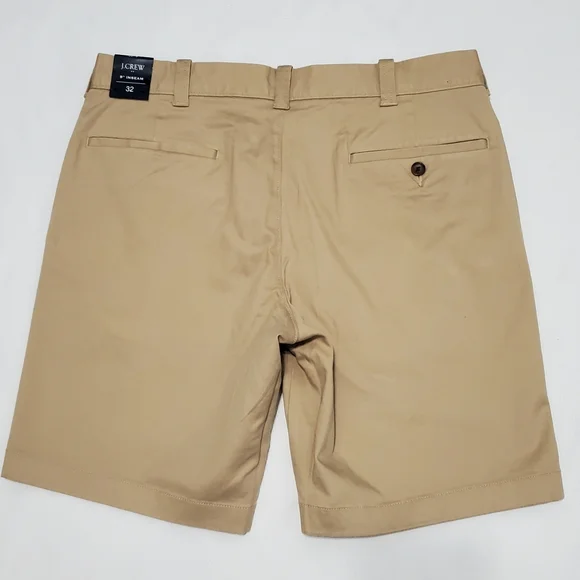 J. Crew Flex Chino Shorts 9" Khaki 32 Waist NEW - Picture 3 of 7